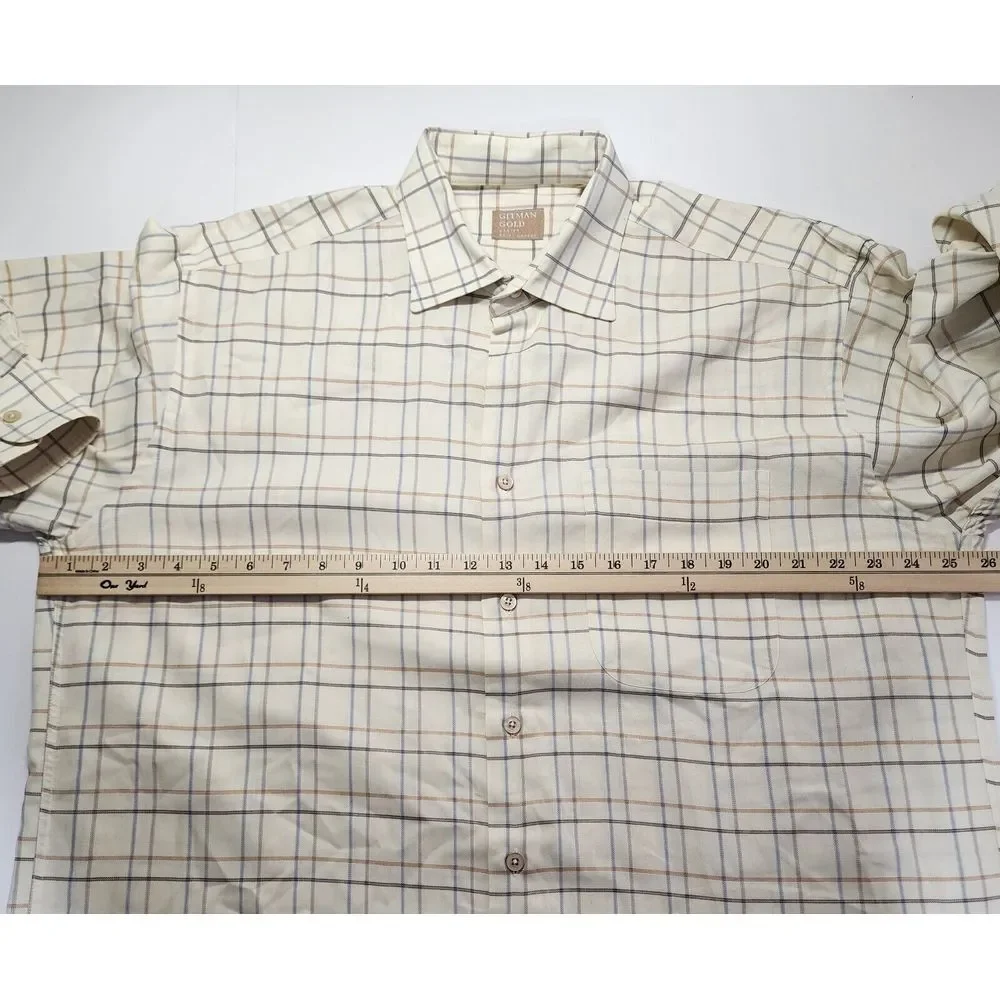 Gitman Gold Mens Size L Made in USA Long Sleeve Button‎ Down Shirt